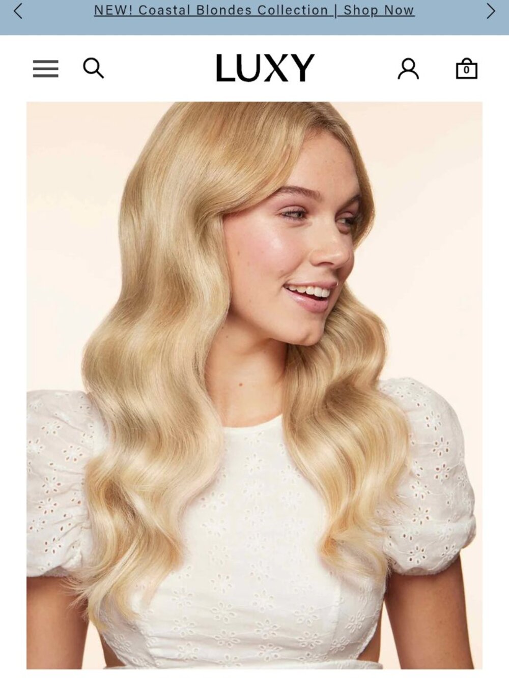Luxy 16" blonde bayalage clip ins